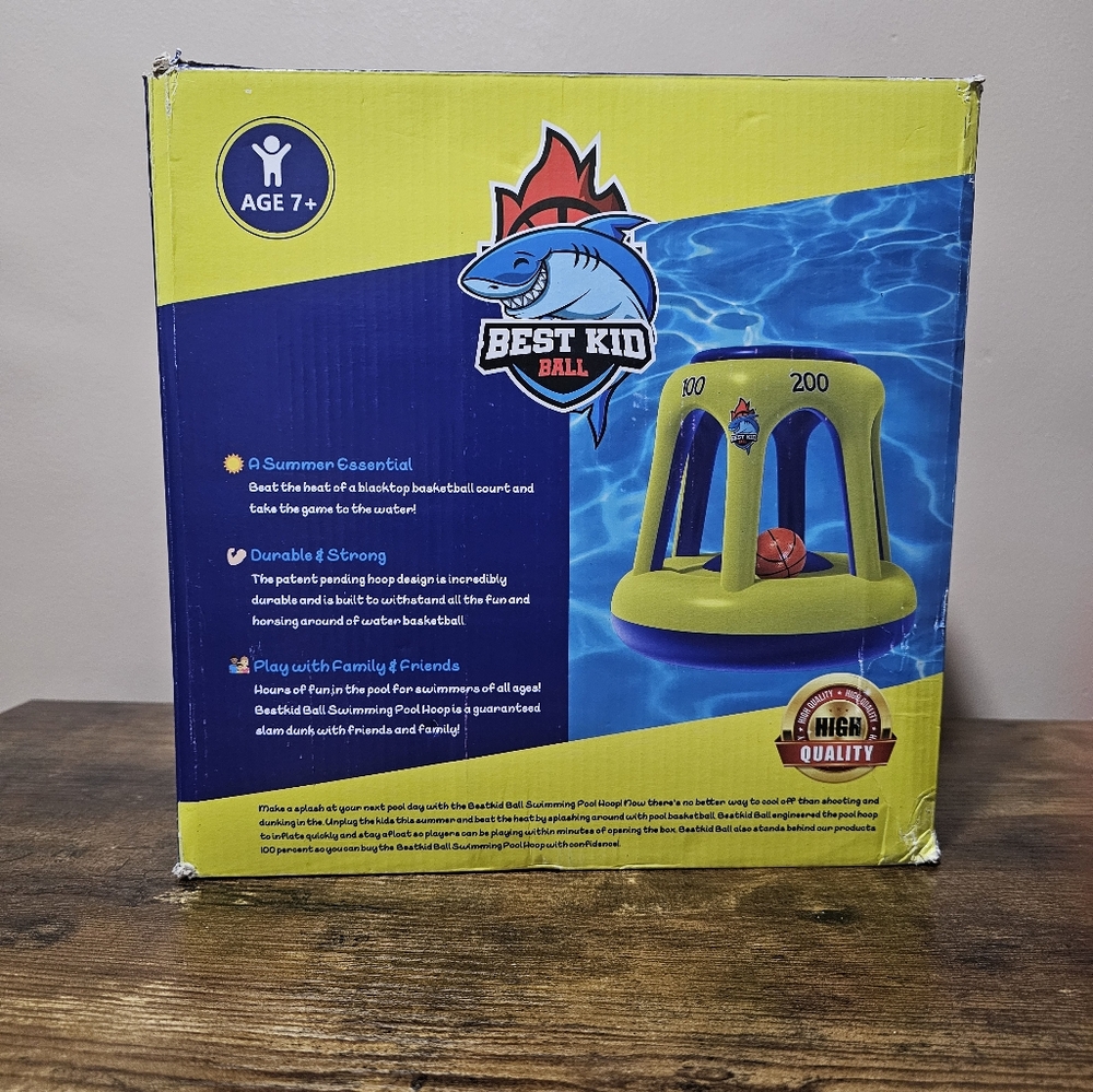 The Best Kid- Floating basketball hoop.